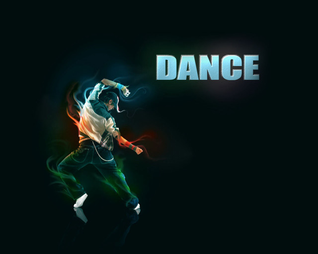 Man dancing neon glowing hat free wallpaper - medium preview image