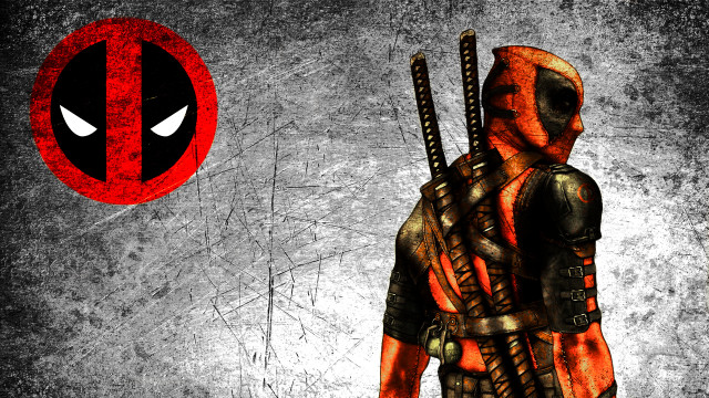 Deadpool character gun symbol red free wallpaper - medium preview image