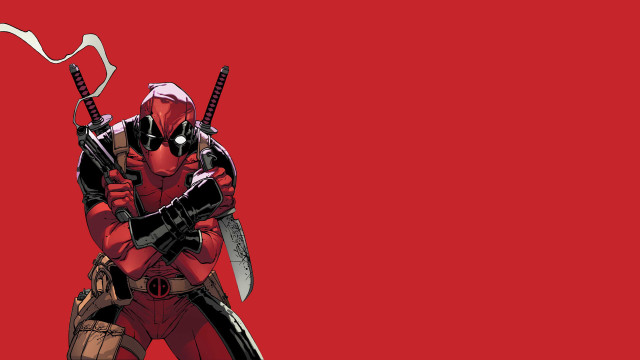 Deadpool character guns knife action free wallpaper - medium preview image