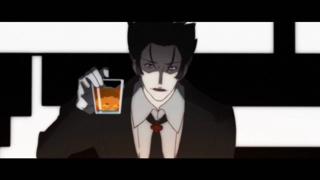 Man suit holding glass alcohol free wallpaper - medium preview image