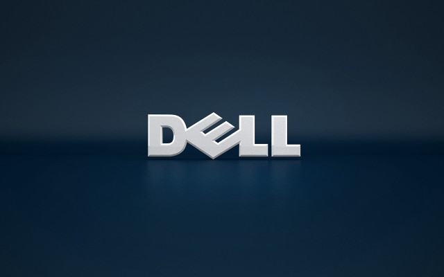 Dell logo dark background blue free wallpaper - medium preview image