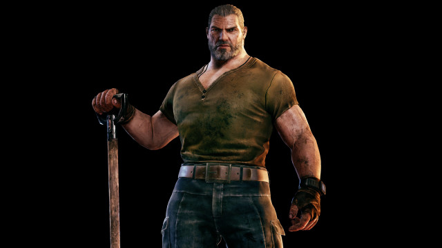 Bearded man baseball bat brown free wallpaper - medium preview image