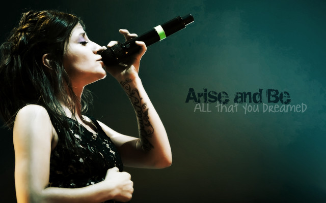 Woman microphone quote gothic divine free wallpaper - medium preview image