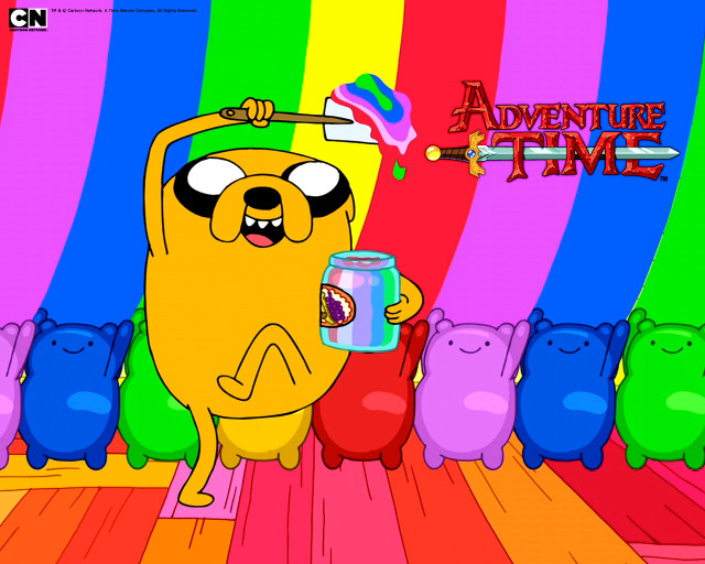 Cartoon character paint can rainbow free wallpaper - medium preview image
