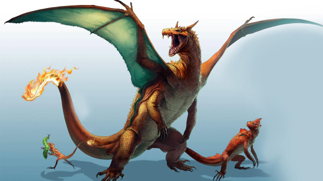 Dragon flame small dragon smaller free wallpaper - medium preview image