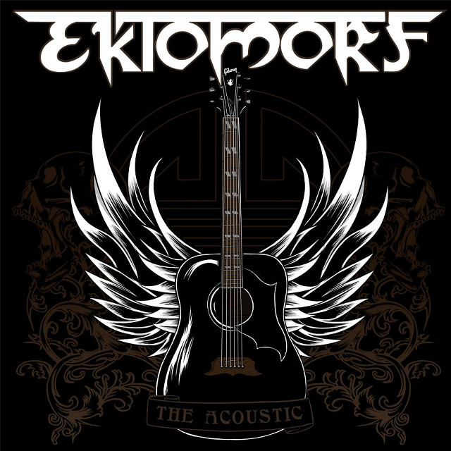 Black white poster guitar wings free wallpaper - medium preview image