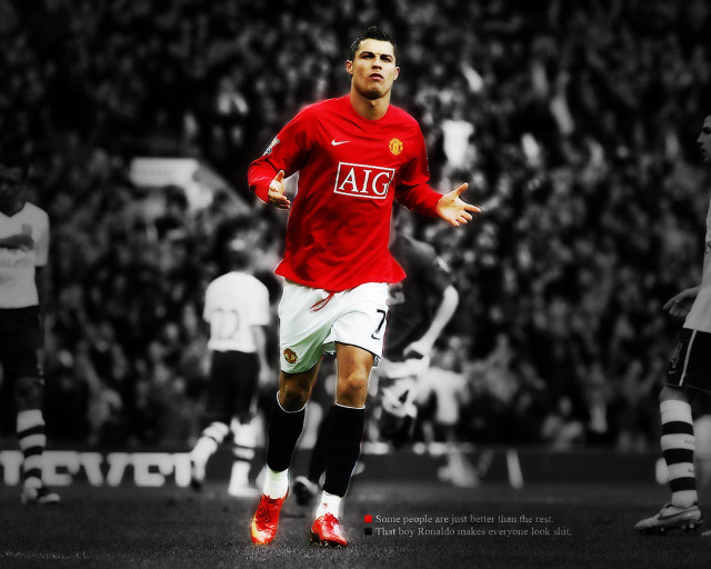 Man red shirt playing soccer #5 free wallpaper - medium preview image