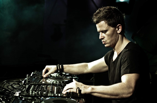 Dj man mixing music portrait free wallpaper - medium preview image