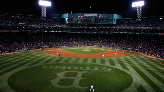 Baseball field night crowd lights free wallpaper - medium preview image