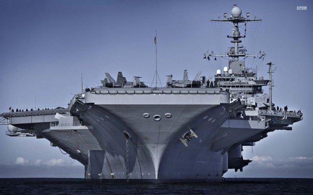 Large ship ocean warship turret free wallpaper - medium preview image