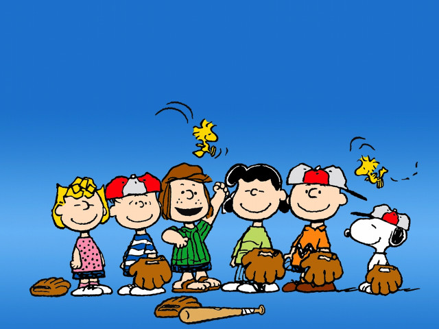 Cartoon characters blue background dog free wallpaper - medium preview image