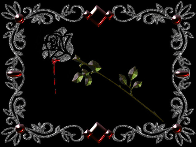 Rose stem diamond frame red free wallpaper - medium preview image