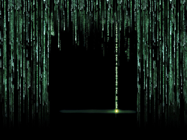 Dark room green numbers door free wallpaper - medium preview image