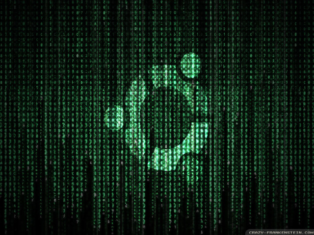 Green black circular symbol beeple free wallpaper - medium preview image