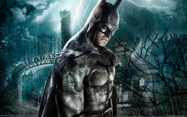 Batman castle lightning gate man free wallpaper - medium preview image