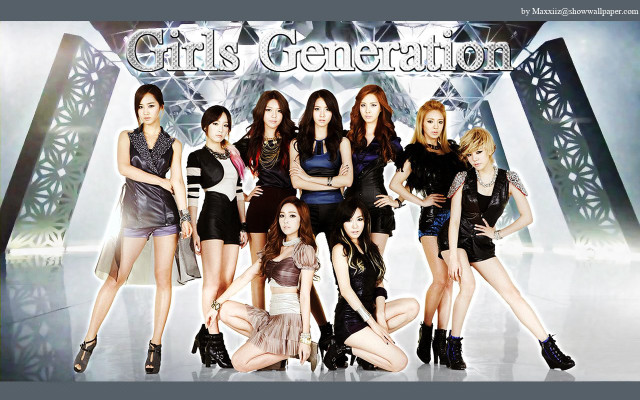 Girls generation group photo sign free wallpaper - medium preview image