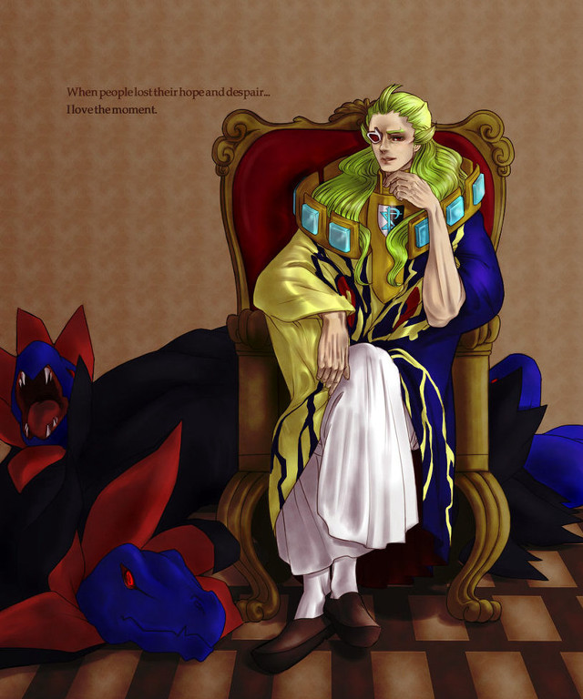 Man dragon demon chair checkered free wallpaper - medium preview image