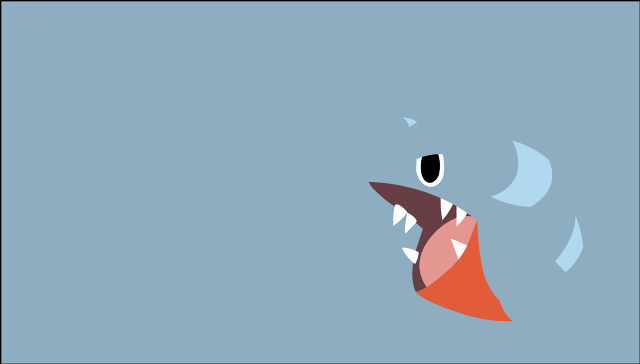 Cartoon shark mouth open wide free wallpaper - medium preview image