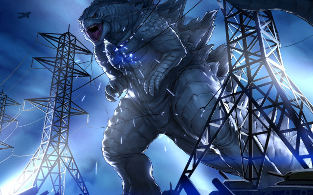 Creature tower wires sky giant free wallpaper - medium preview image