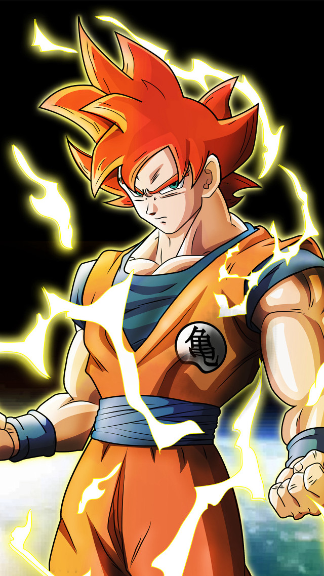 Son goku spiked red hair free wallpaper - medium preview image