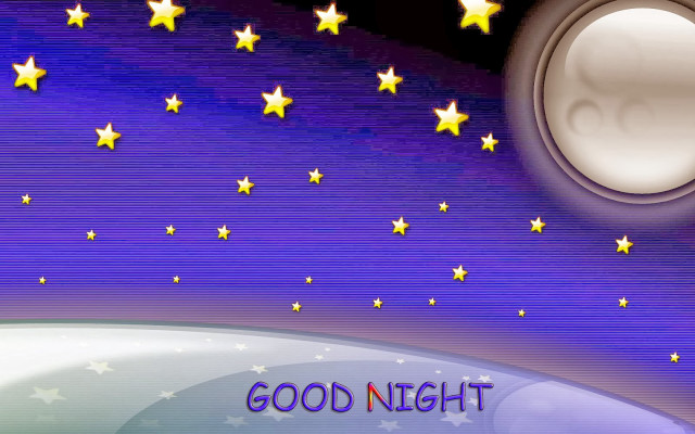 Blue background stars clock good free wallpaper - medium preview image