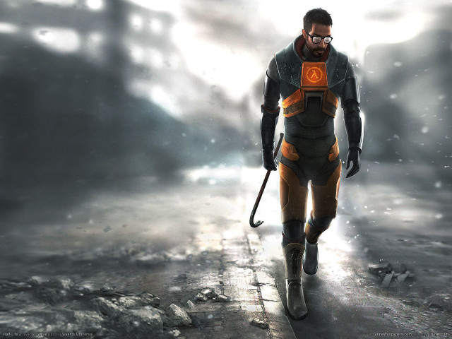 Futuristic man suit walking cane free wallpaper - medium preview image