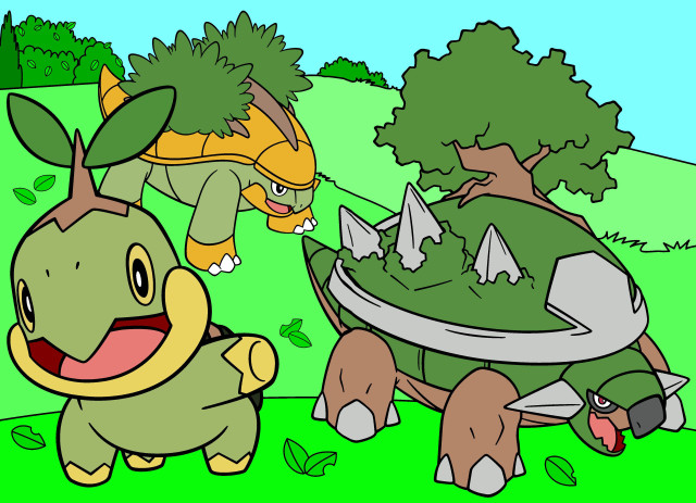 Pokemon pikachu playing field grass free wallpaper - medium preview image