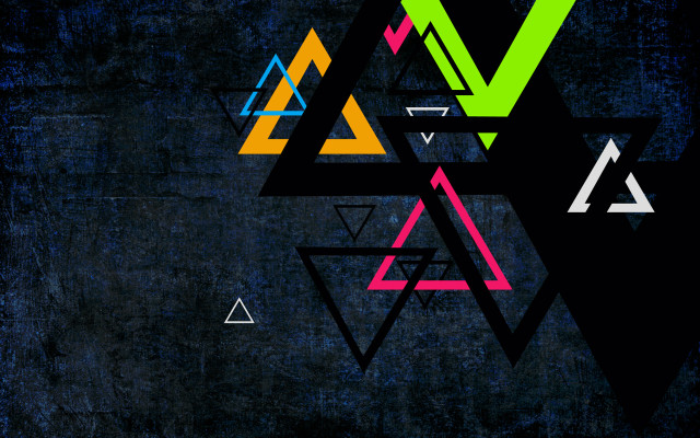 Colorful abstract triangles black blue free wallpaper - medium preview image
