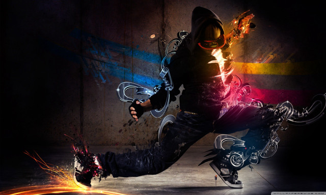 Man black hoodie motorcycle trick free wallpaper - medium preview image