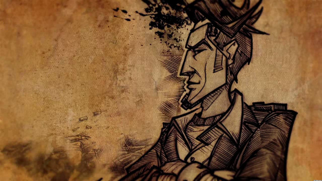 Man hat cigarette drawing illustration free wallpaper - medium preview image