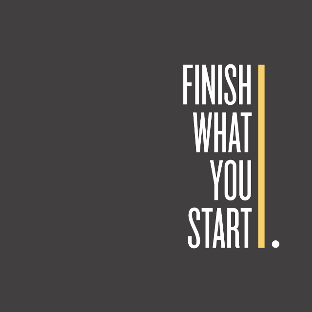 Finish what you start black free wallpaper - medium preview image