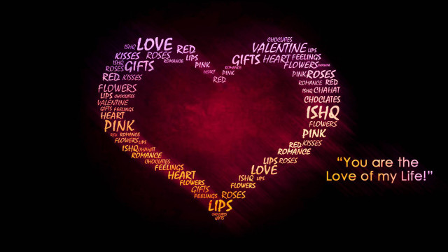 Heart shaped word cloud quote #2 free wallpaper - medium preview image
