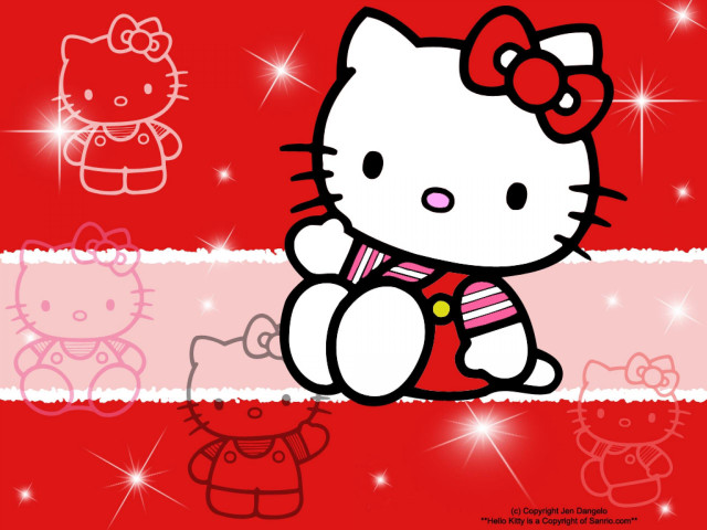 Hello kitty wallpaper red background free wallpaper - medium preview image