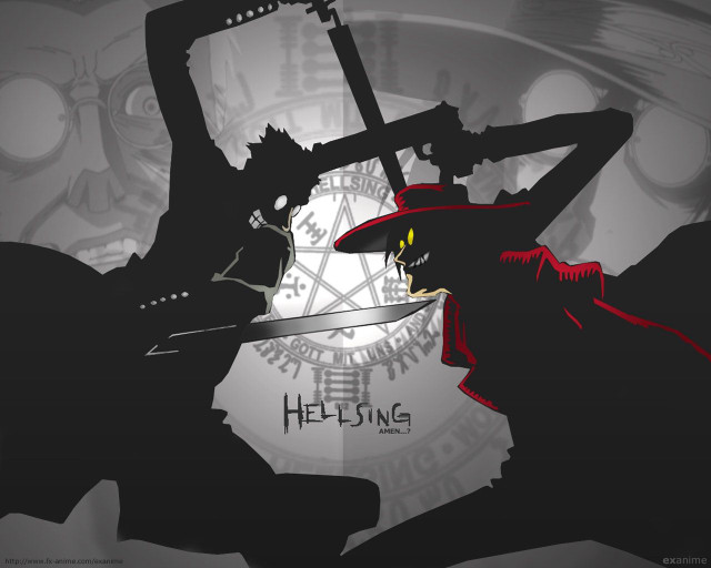 Sword holding pen silhouette hat free wallpaper - medium preview image