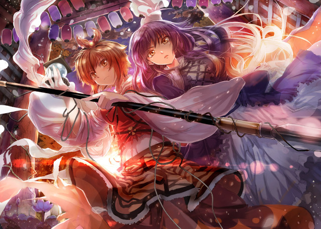 Anime couple sword demon background #2 free wallpaper - medium preview image