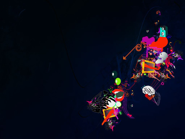 Computer screen objects black blue free wallpaper - medium preview image