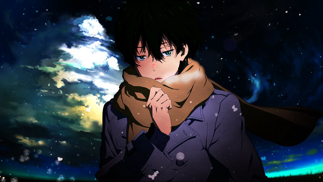 Man scarf looking sky stars free wallpaper - medium preview image