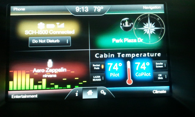 Car dashboard retrofuturism clock temperature free wallpaper - medium preview image