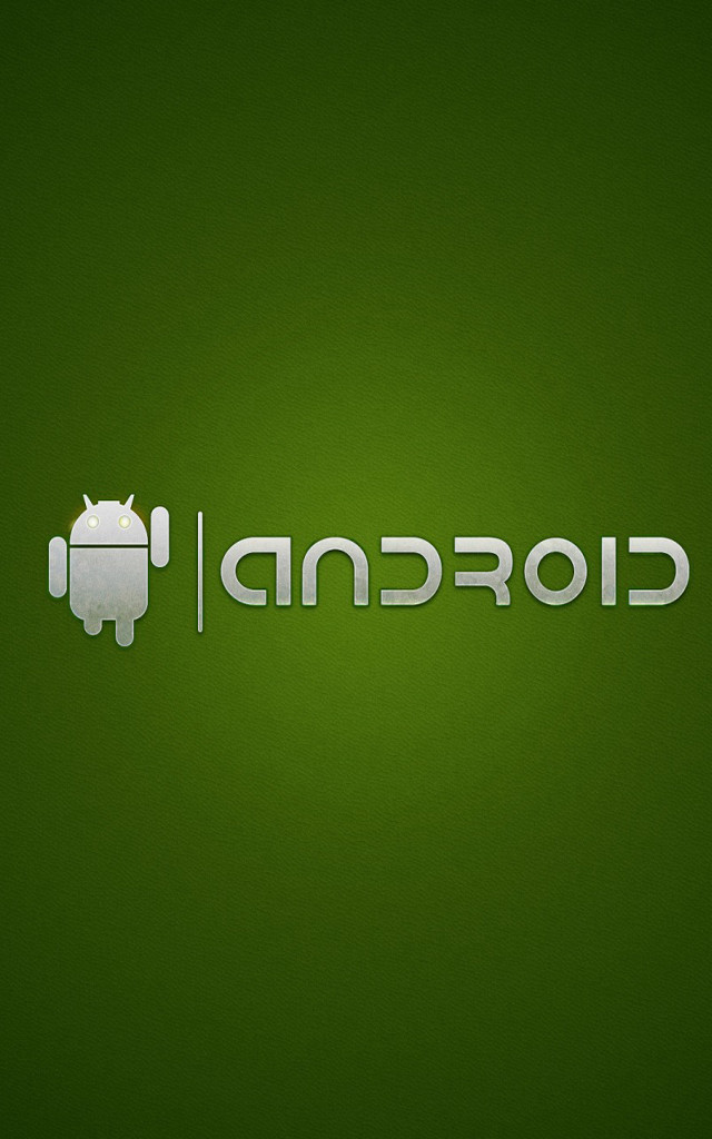 Green background android white logo free wallpaper - medium preview image