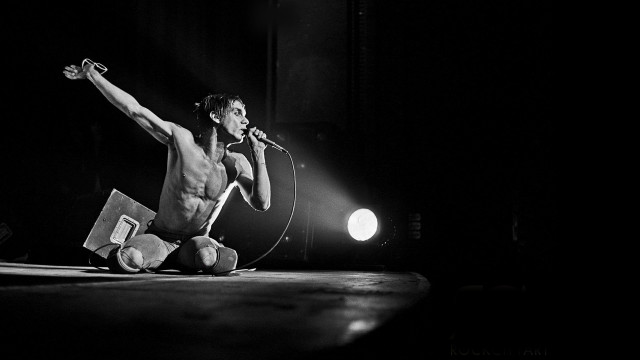 Shirtless man performing stage microphone free wallpaper - medium preview image