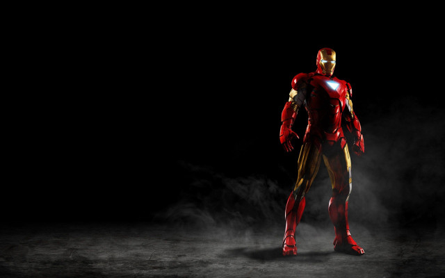 Red gold suit smoke stand free wallpaper - medium preview image