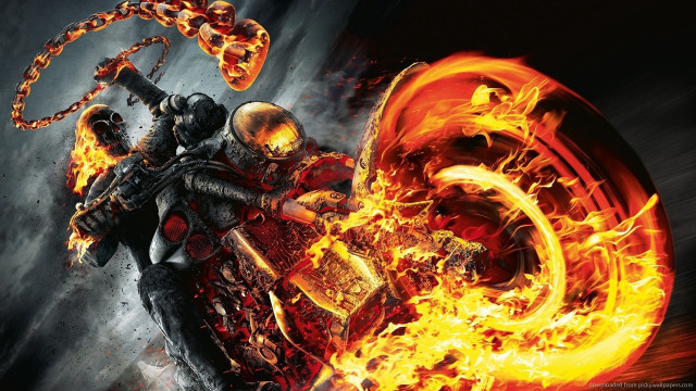 Man motorcycle fire road chain #3 free wallpaper - medium preview image
