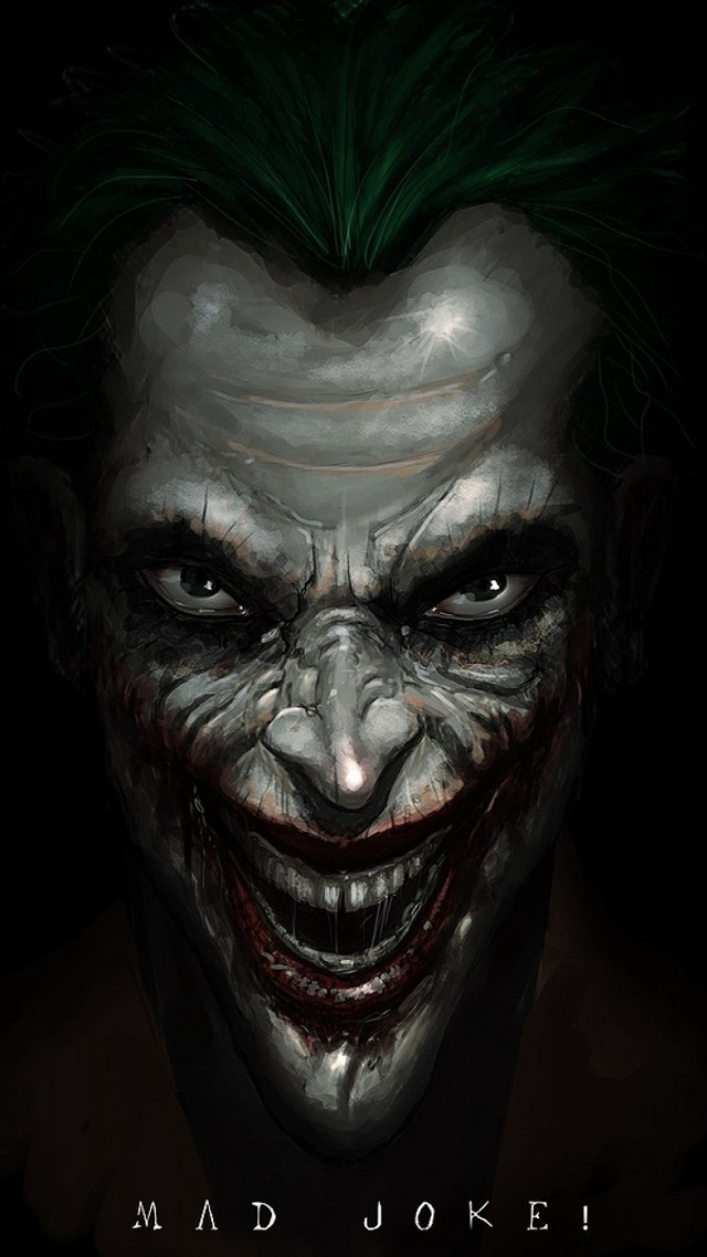 Joker green hair creepy smile free wallpaper - medium preview image