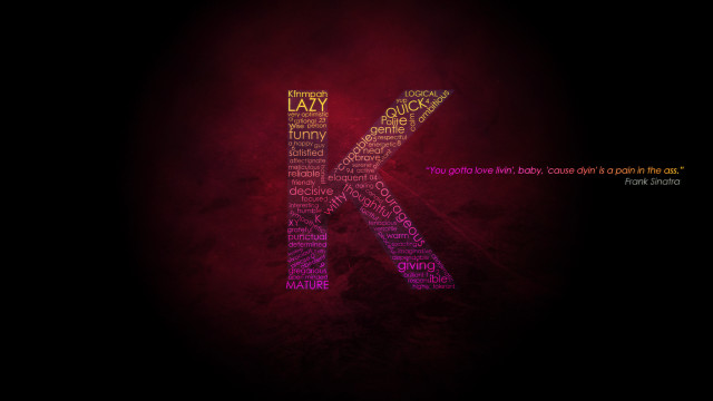 Letter words dark background red free wallpaper - medium preview image