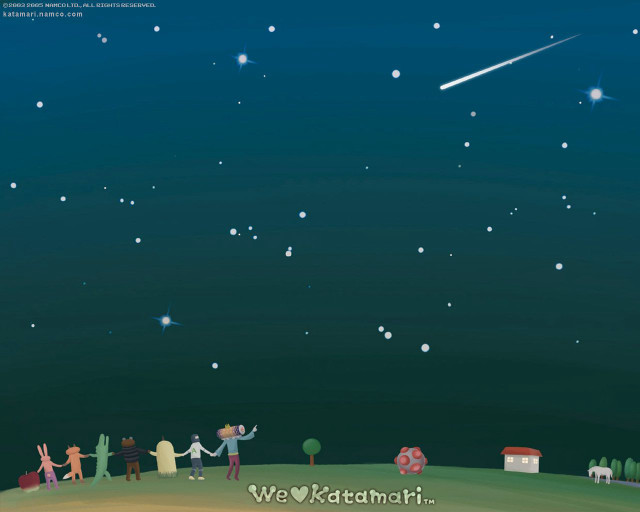 Group people hill stars shooting free wallpaper - medium preview image