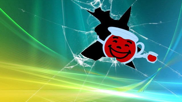 Broken glass cartoon character green free wallpaper - medium preview image
