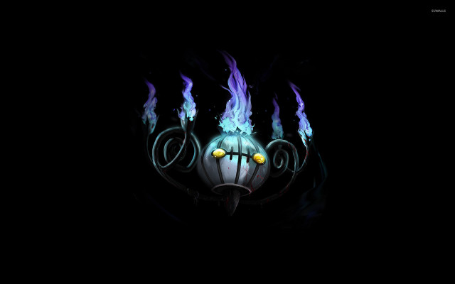 Dark background strange object flames free wallpaper - medium preview image