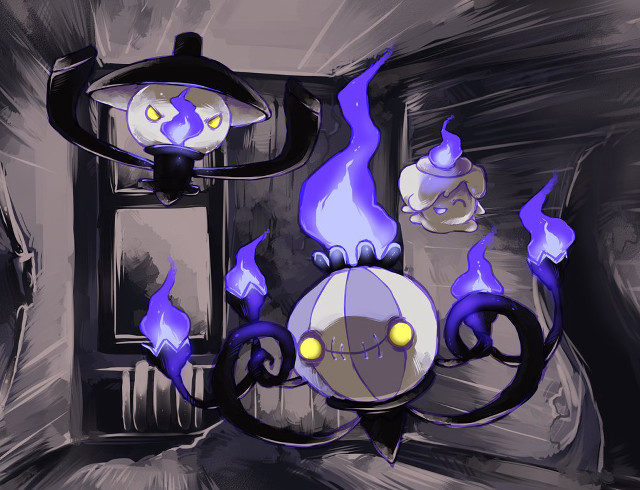 Cartoon cat glowing eyes flame free wallpaper - medium preview image