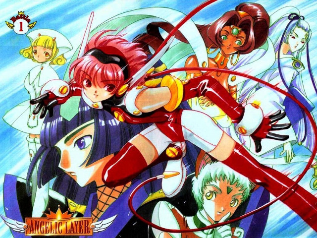 Anime group red white blue free wallpaper - medium preview image