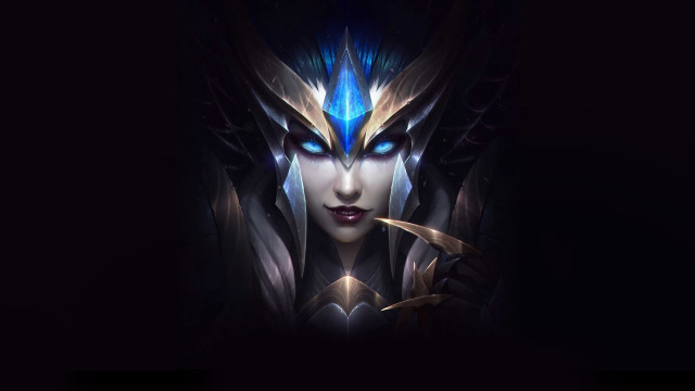 Woman blue eyes demon face free wallpaper - medium preview image